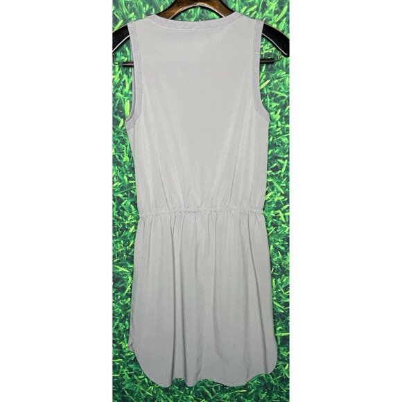 Athleta Rincon Sleeveless Light Gray Unlined Dress Elastic Drawstring Waist XXS - Picture 2 of 3